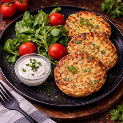 GALETTES PROTÉINÉES POMMES DE TERRE AU THON