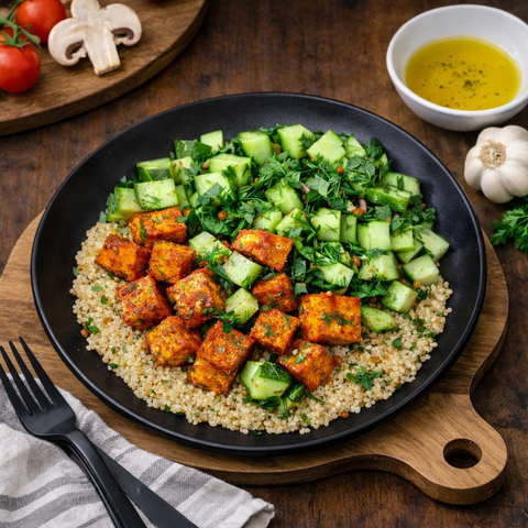 Courgettes rôties au quinoa et patate douce